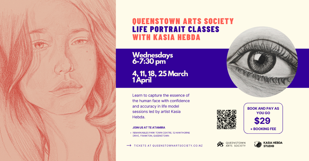 Queenstown Arts Society - Life Portrait Classes with Kasia Hebda - 4 March 2026