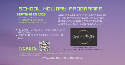 Te Wāhi Toi - Spellbound School Holiday Anime & Art Programme Week 2